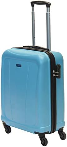 Super Lightweight ABS Hard Shell Travel Carry On Cabin Hand Luggage Suitcase with 4 Wheels, Approved for Ryanair, Easyjet, British Airways, Virgin Atlantic and Many More (Purple)