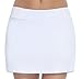 Women's Workout Active Skorts Sports Tennis Golf Skirt, White, Size Medium