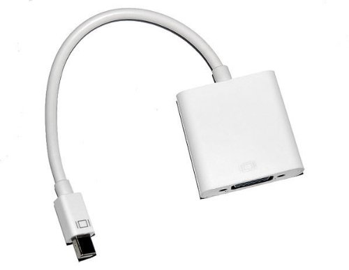 iiMashÂ® WHITE MINI DISPLAY PORT to VGA MALE to FEMALE ADAPTER For Apple Mac iMac MacBook Pro (Mini Display Port to VGA Adapter)