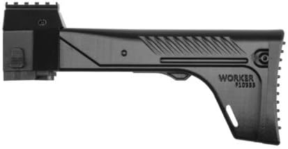 3D Toys F10555 3D Printing Model 153-A Collapsible Shoulder Stock Replacement for Nerf Stryfe Toy Color Black