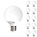 Sunco 10 Pack G25 LED Light Bulbs, Vanity Globe Bathroom Light Bulb, 450 LM, 6000K Daylight Deluxe, 6W (40W Equivalent), Dimmable Mirror Vanity Decorative Bulb, E26 Base UL.