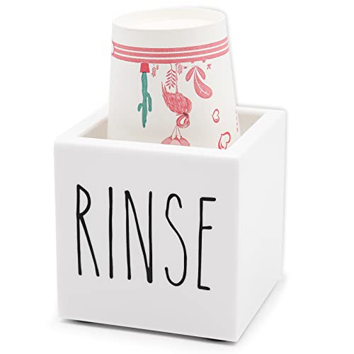 White Acrylic Dixie Cup Dispenser, Disposable Paper Cup Dispenser