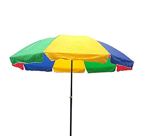 Sun Protection, Waterproof Fabric Polyester 6 fit Umbrella for Garden, Beach, Standard, Multicolour