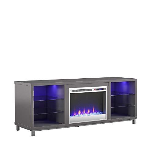 Ameriwood Home Lumina Fireplace Stand for TVs, up to 70", Graphite Gray - Image 2