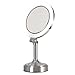 Zadro Dimmable Sunlight Vanity Mirror, Satin Nickel, 10X-1X