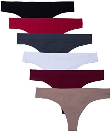 Kalon6 Pack Women's Nylon Spandex Thong Underwear