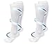 Pack of 2 White Pairs Which Is 4 Knee to Upper Calf High Compression Socks for Men with Shoe Sizes From 7-11 USA Compression Stockings