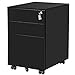 ModernLuxe 3 Drawer Metal Mobile File Cabinet with Lock Metal Filing Cabinet for Legal/Letter/A4/F4 Size Fully Assembled Home Office File Cabinet(Except Casters)