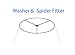 Urbanest Softback Bell Lamp Shade, Faux Leather, 5-inch by 9-inch by 7-inch, Spider-fitter