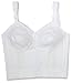 Exquisite Form womens Back Close Longline Bra, White, 46C US
