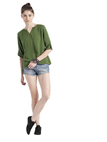 dhruvi trendz women's diamond crepe top (dt-w1092, black, medium)