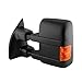 VIPMOTOZ Heated Power Remote Driver Side Left View Telescopic Turn Signal Exterior Towing Mirror & Glass Replacement For 2008-2016 Ford Superduty F250 F350 F450 F550 Pickup Truck