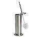 Home Intuition Toilet Brush & Holder Set, Bathroom Bowl Scrubber with Holder (1 Pack, Stainless Steel)
