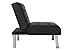 DHP Emily Accent Chair with Split-Back and Chrome Legs, Black Faux Leather