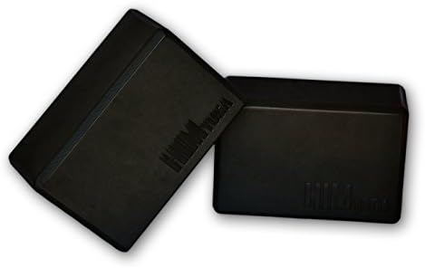 HimYoga Foam Yoga Blocks, set of 2, 9 inch x 6 inch x 4 inch, High Density EVA Bricks, Black