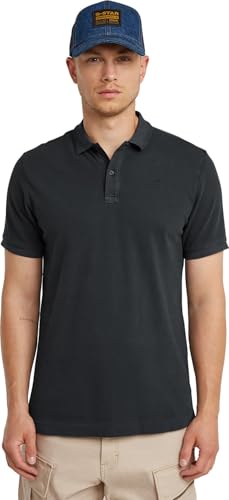 G-STAR Men's Dunda Overdyed Slim Polo Shirt, Blue (Salute Gd D11595-d756-d418), XS