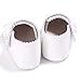 TUZAMA Infant Baby Girls Mary Jane Burnish Pu Leather Bowknot Pincess Prewalker Christening Baptism Soft Sole Crib Shoes White