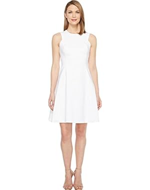 Womens Square Armhole Fit & Flare Dress