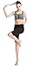 ABUSA Women's Cotton Workout Bike Yoga Shorts - Tummy Control L Black
