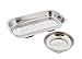 ABN 2pk Magnetic Tool Tray Set - 9In Rectangle and 4in Round Steel Mechanics Magnetic Parts Trays to Store and Organize Screws Nuts Bolts and Small Tools