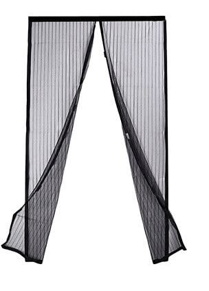 MIFAH Magnetic Magic Door Curtain Mesh Protection Mosquito Bug Fly Insect Net Screen Magnetic Curtain Screen Door Heavy Duty Mesh Mosquito Fly Bug Insect Net (210 x 49.5cm per Panel) (Black)