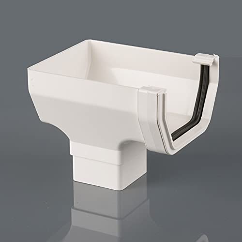 BR556W Brett Martin Stopend Outlet for 114mm Squarestyle Gutter White