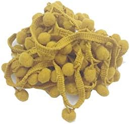 Braided ribbon - mustard yellow -10 mm - sold by the metre - sewing accessory - fabric customisation - clothes - dresses - shoes - shirts - pompom ribbon for creations - manual work
