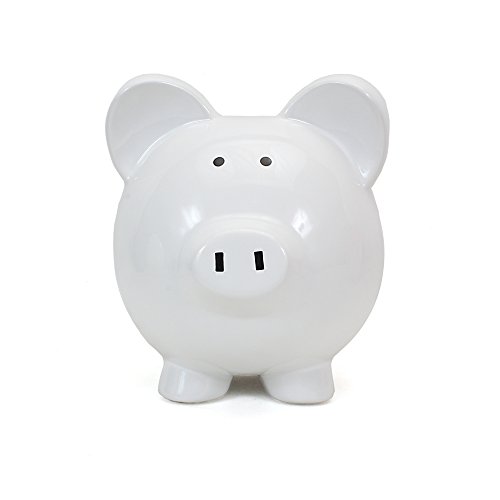 Child to Cherish Ceramic Piggy Bank, White