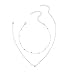 SUNSCSC Tiny Delicate Love Heart Multilayer Choker Statement Bib Necklace for Women Set (Silver)