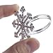 Group of 6 Sparkling Holiday Rhinestone Crytal Snowflake Napkin Rings for Embellishing a Holiday Table or Display