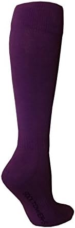 SockTower Big Girl Sports Baseball Softball Knee Socks Kid Shoe Size=12-4(Foot= 7.12" to 8.75") Purple