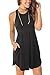 Unbranded Women's Sleeveless Loose Plain Dresses Casual Short Dress with Pockets