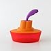 A di Alessi Ship Shape Butter Dish, Orange