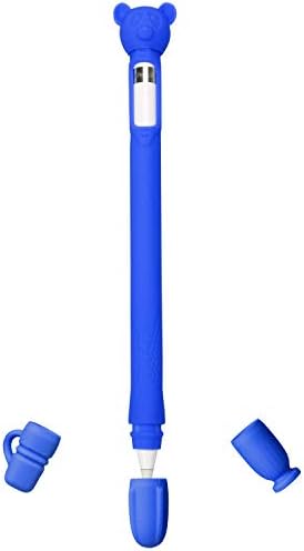 Silicone Case for Apple Pencil, Leeko Silicon iPad Pro Pen Cover with 4 Different Charging Caps Holder and Protective Nib Cover for Apple iPad Pro 9.7’’ 10.5’’ 12.9’’ Pencil