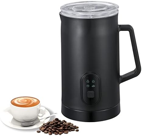 4-in-1 Electric Milk Frother With Touchscreen – Hot/Cold Foam, Adjustable Temp, 300ml Capacity, Silent Operation