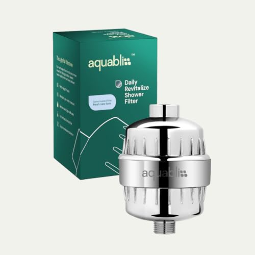 Aquabliss High Output Revitalizing Shower Filter - Reduces Dry Itchy Skin, Dandruff, Eczema, and Dramatically Improves The Condition of Your Skin, Hair and Nails - Chrome (SF100) | Vitamin C shower filter, vitamins and minerals infusion, softer-feeling skin, healthier hair, SF100