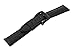 SWISS REIMAGINED Real Leather Carbon Fiber Emboss Replacement Watch Band Signature Black Buckle - Black