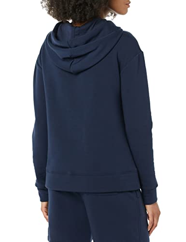 AMAZON ESSENTIALS WOMEN’S FLEECE LONG SLEEVE HENLEY HOODIE (AVAILABLE IN PLUS SIZE) (PREVIOUSLY AMAZON AWARE), NAVY, MEDIUM