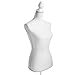 Giantex Female Mannequin Torso Body Dress Form with White Adjustable Tripod Stand, 51.2’’-66.2’’ Adjustable Height Non-Straight Pinnable for Pants Clothing Dress Jewelry Display (White)