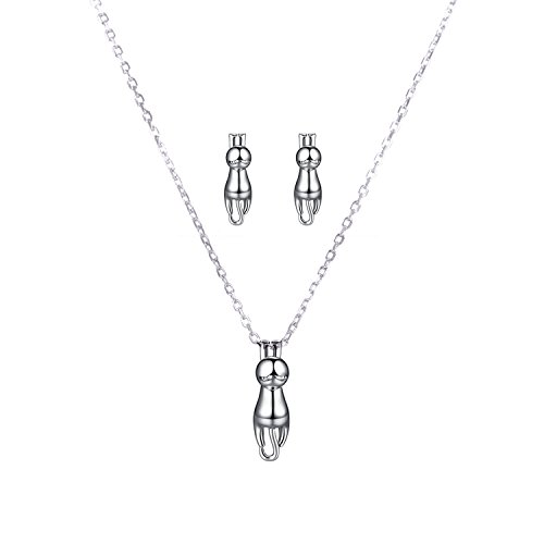 925-Sterling-Silver-Cat-Eye-Moonstone-Apple-Cat-Kitty-Crystal-Pearl-Charms-Pendant-Necklace-and-Earring-Set-for-Women