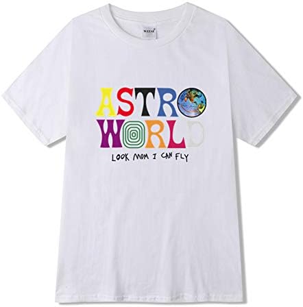 Forlove365 Women's Kpop BTS Cute Suga Jimin Jin Jung Jook J-Hope Rap Monster V T-Shirt TopForlove365 Unisex Astroworld Travis Scott T-Shirt Hip Hop Graphic Tee Top (White01, L)