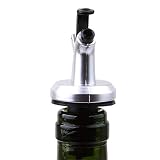 VWH Stainless Steel Tapered Metal Speed Pourer with Hinged Flip Top Cap for Wine Liquor Olive Oil Coffee Syrup Vinegar Bottles