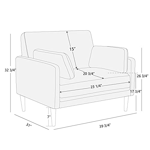 CHITA Single Sofa Modern Living Room Chair, 39.75" W Armchair, Fabric
