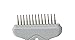 Undercoat Rake for Dogs and Other Pets with Medium and Long Coat. Comb Comes with 13 Round 360-degree Rotating Teeth Removing Undergrowth in Minutes with No Stress to Pet. Sturdy Brush with Rubber Ergonomic Grip. Professional Tool From Ebelyn.