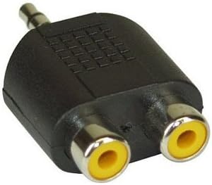 InLine 99302 Audio Adapter, 3.5 mm Jack Plug to 2x RCA Female, Stereo, Black