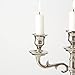 Hamptons Three Arm Silver Candelabra, Hand Crafted of Silver Aluminum Nickel, 10.25 Inches High, Weighted
