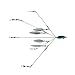 SF 5 Arms Alabama Umbrella Rigs with 8 Blades Ultralight Willow Blade Multi-Lure Rig for Bass Fishing Lures Bait Saltwater Freshwater