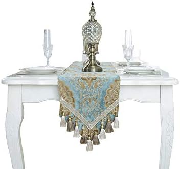 HomeyHo Dinner Table Runner Floral Table Runner for Party Long Table Runner for Rectangle Tables Runner Jacquard for Wedding Reception Table Runner Outdoor, 13 x 71 Inch
