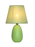 Simple Designs LT2009-GRN Mini Oval Egg Ceramic Table Lamp, Green (Tools &amp; Home Improvement)