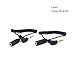 Riipoo Coiled 3.5mm Audio Extension Cable - 2-Pack 30cm Mini Coiled 3.5mm Headphone Cable, 90 Degree 1/8